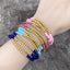 Bohemian Layered 18k Gold Plated Crystal Beaded Bracelet Set