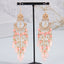 Bohemian Water Droplet Tassel Resin Bead Women's Earrings