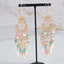 Bohemian Water Droplet Tassel Resin Bead Women's Earrings