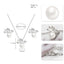 Bow Knot Alloy Plated Necklace and Rhinestone Butterfly Pearl Earring Set