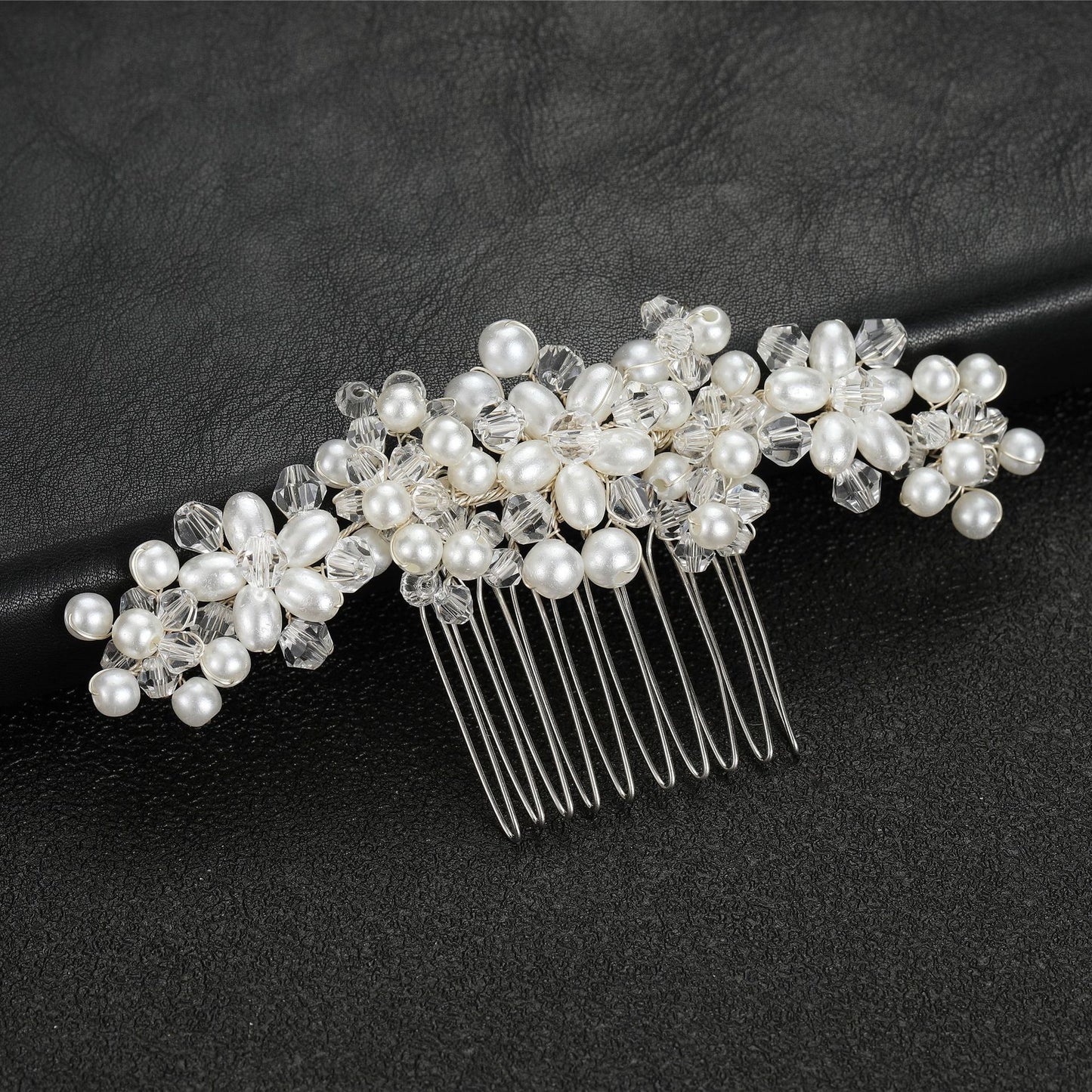 Handmade Pearl Crystal Bridal Hair Comb Accessories