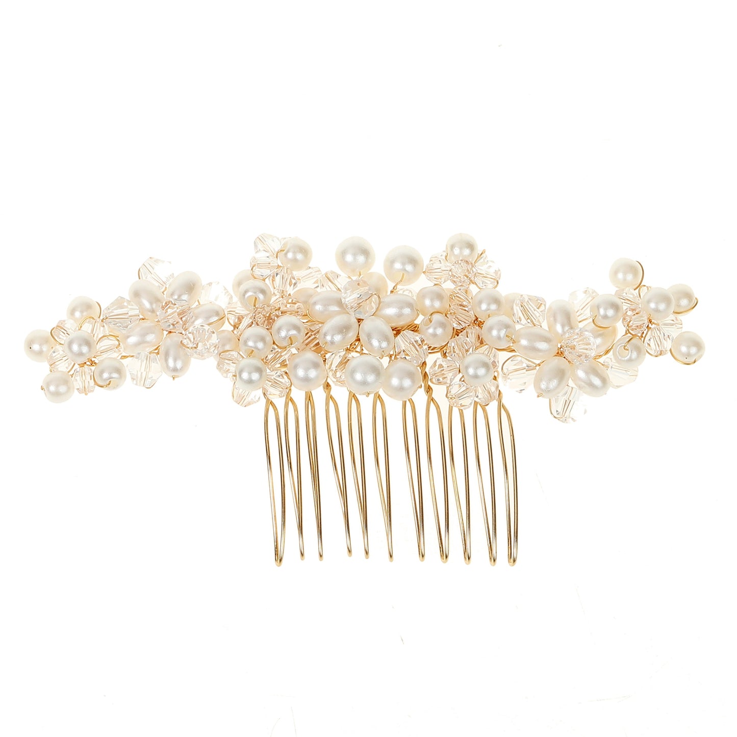 Handmade Pearl Crystal Bridal Hair Comb Accessories