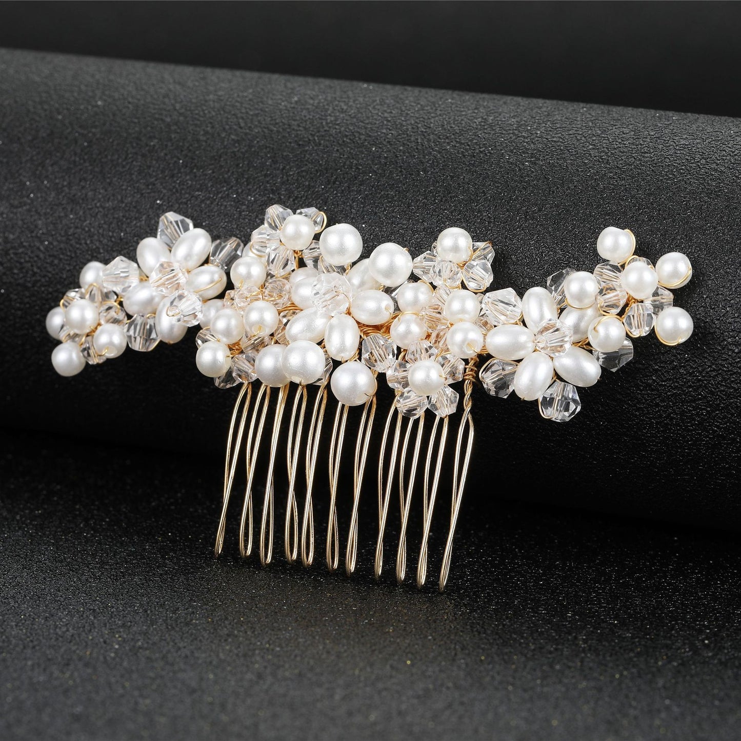 Handmade Pearl Crystal Bridal Hair Comb Accessories