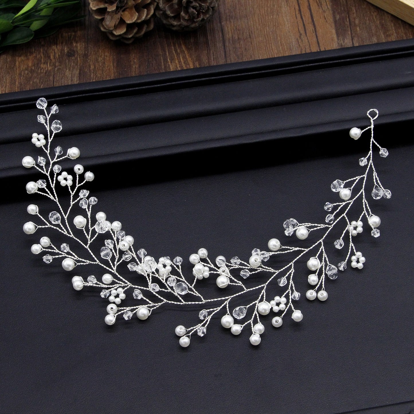 Bridal Pearl Crystal Hair Band and Dress Accessories