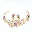 Bridal Pearl Ceramic Flower Headband and Earrings Set