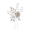 Bridal Hairpin White Floral Leaf Crystal U-Shaped Hair Accessory