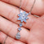 Bridal Flower Water Drop Zircon Necklace Jewelry Set