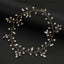 Bridal Geometric Rhinestone Alloy Hair Band with Handmade Glass Crystal Soft Chain