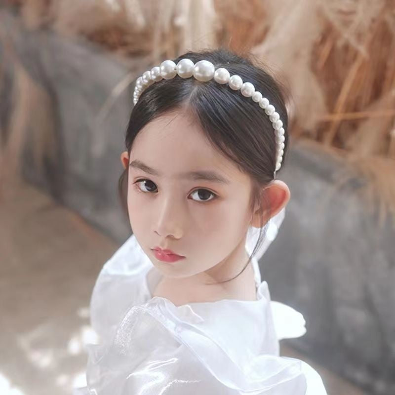 Bridal Pearl Hair Band - Korean Style Elegant Headband and Hairpin Set