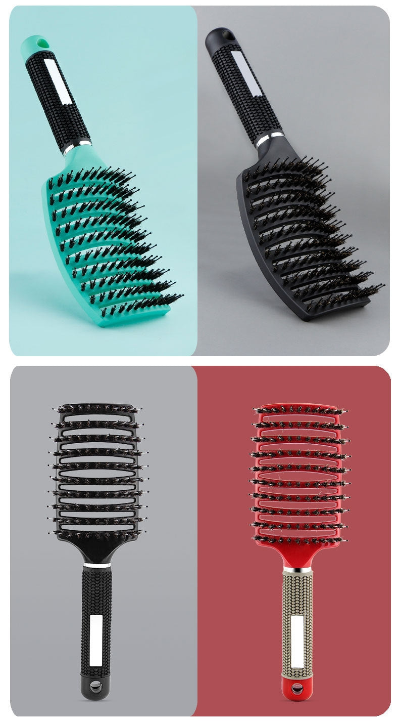 Curved Bristle Hair Comb Set for Styling and Slicked Back Hairstyles