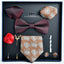 Business Stripe Polyester Men's Tie Gift Set - 8 Piece Collection for Weddings and Formal Occasions