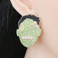 Cartoon Hulk Green Head Halloween Earrings - European and American Creative Jewelry