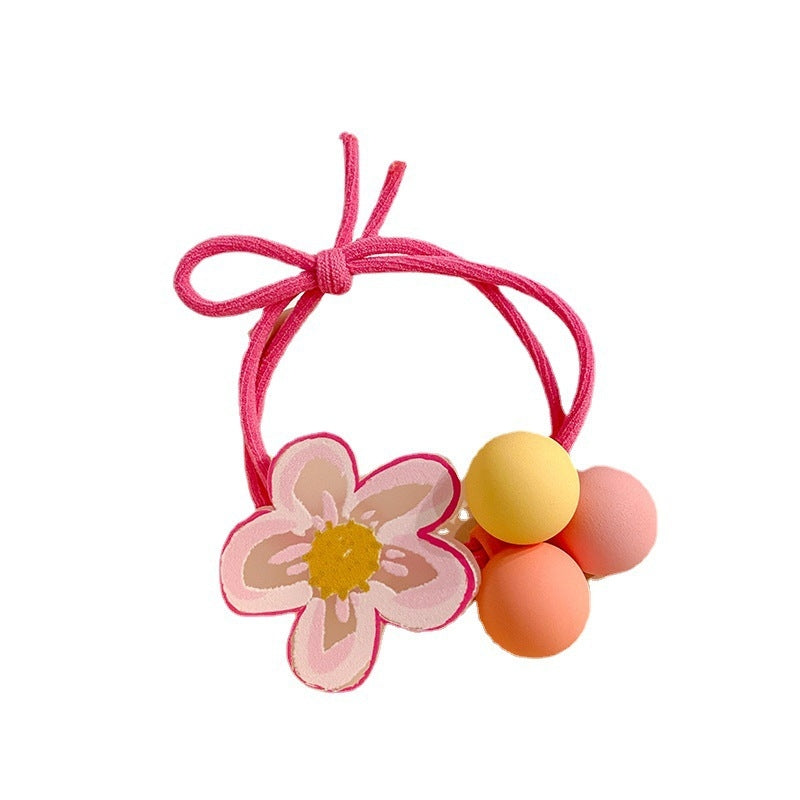 Cartoon Animal Resin Hair Tie for Girls - High Elastic No Damage Hair Accessory