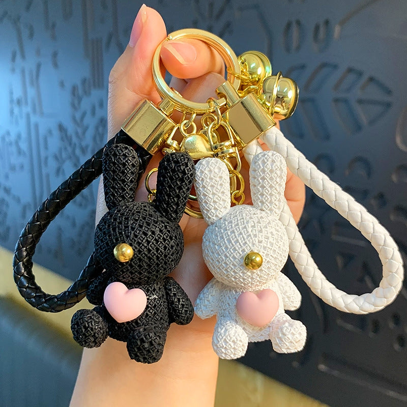 Cartoon Animal Resin Rabbit Keychain Pendant for Women