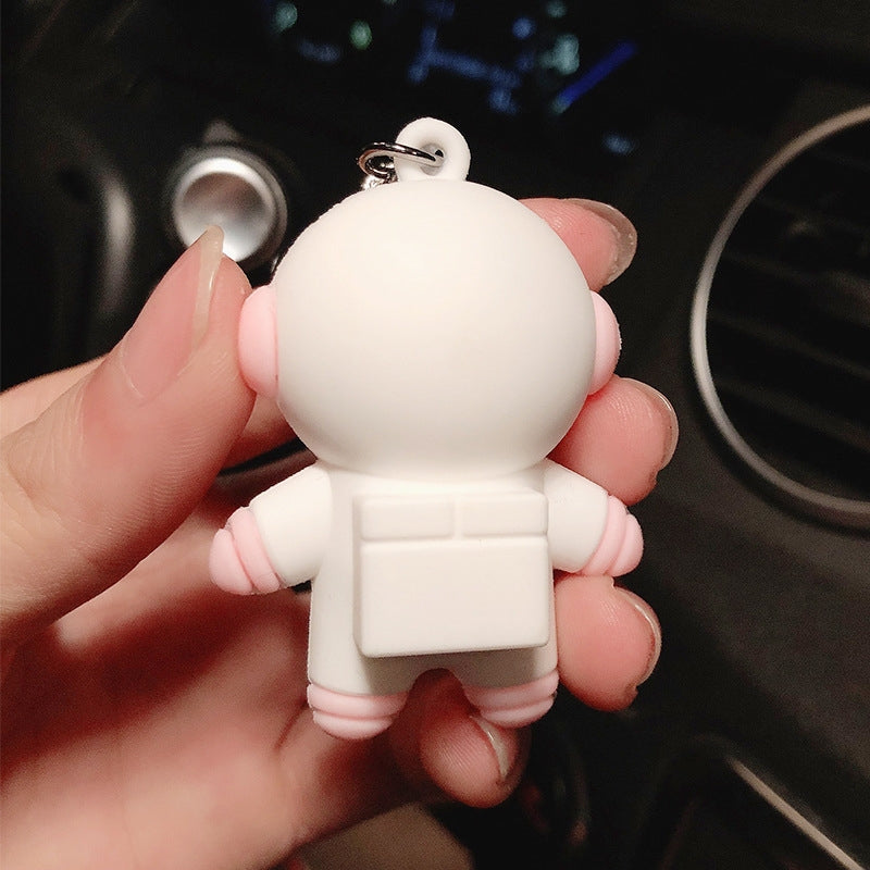 Cartoon Astronaut PVC Keychain Pendant for Bags and Backpacks