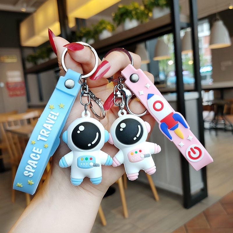 Cartoon Astronaut PVC Keychain Pendant for Bags and Backpacks