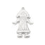 "Stainless Steel Cartoon Character Music Girl Pendant DIY Jewelry Accessories"