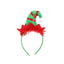 Cartoon Christmas Elf Plaid Headband for Kids Party