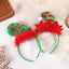 Cartoon Christmas Elf Plaid Headband for Kids Party