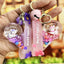 Cartoon Unicorn Acrylic Keychain Pendant with Crystal Ice Cream Charm