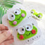 Handmade Wool Knitted Frog Hair Clip - 3D Cartoon Animal Design BB Side Clip Headwear