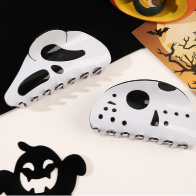 Cartoon Ghost PVC Hair Claws and Halloween Hairpins Set