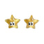 Cartoon Heart & Star Resin Epoxy 925 Silver Stud Earrings for Women