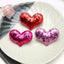 Cartoon Heart Sequin Fabric Hair Clip for Girls