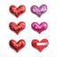 Cartoon Heart Sequin Fabric Hair Clip for Girls