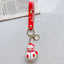 Cartoon Santa Claus and Christmas Tree Silicone Keychain for Women