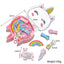 Cartoon Rainbow Metal Hair Clip & Unicorn Hairpin Gift Set for Girls