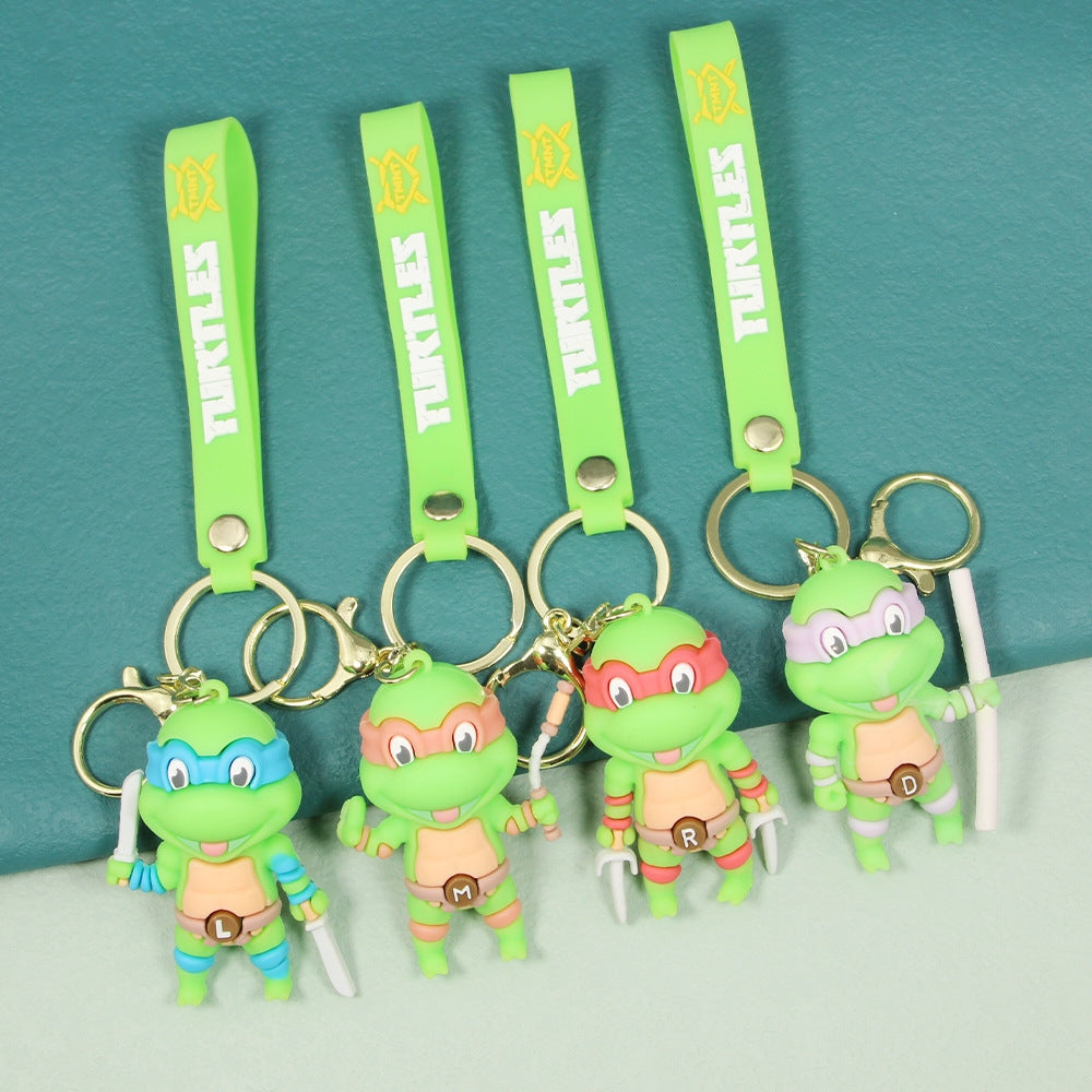 Cartoon Tortoise Silicone Keychain Accessory