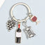 Cartoon Wine Glass Alloy Keychain with Bottle Opener Pendant