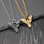 Casual Angel Wings Stainless Steel Unisex Pendant Necklace