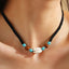 Bohemian Handmade Turquoise Shell Beaded Rope Necklace