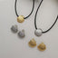 Casual Shell Wax Rope 18K Gold Plated Unisex Earrings and Necklace Set