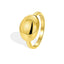 Casual Geometric Irregular 18k Gold Plated Wide Band Ring
