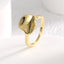 Casual Geometric Irregular 18k Gold Plated Wide Band Ring