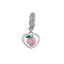 Casual Heart-Shaped Opal and Rhinestone Belly Ring Set in Stainless Steel and White Gold Plating