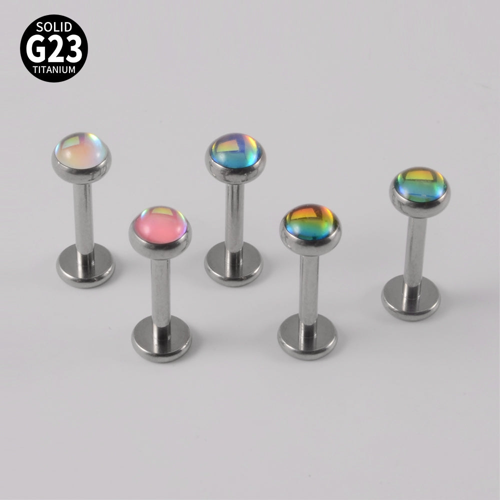 Gradient Glitter G23 Titanium Lip and Ear Stud Set