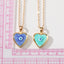 Casual Heart Shape Alloy Copper Pendant Necklace with Evil Eye Photo Locket