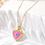 Casual Heart Shape Alloy Copper Pendant Necklace with Evil Eye Photo Locket