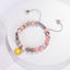 Casual Elegant Sunflower Pendant Natural Stone Beaded Bracelet