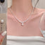 Elegant Rhinestone Pearl Pendant Necklace for Women