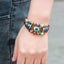 Casual Eye PU Leather Beaded Braid Unisex Cowhide Bracelets - Korean Fashion Retro Jewelry