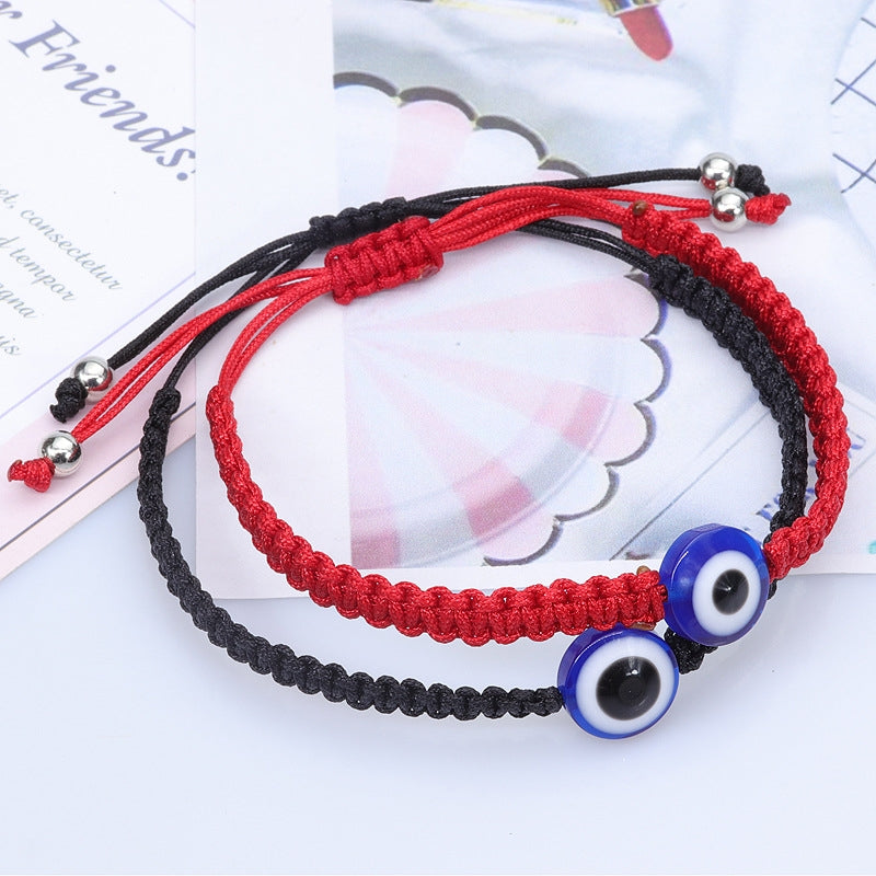 Unisex Adjustable Evil Eye Red String Bracelet Set