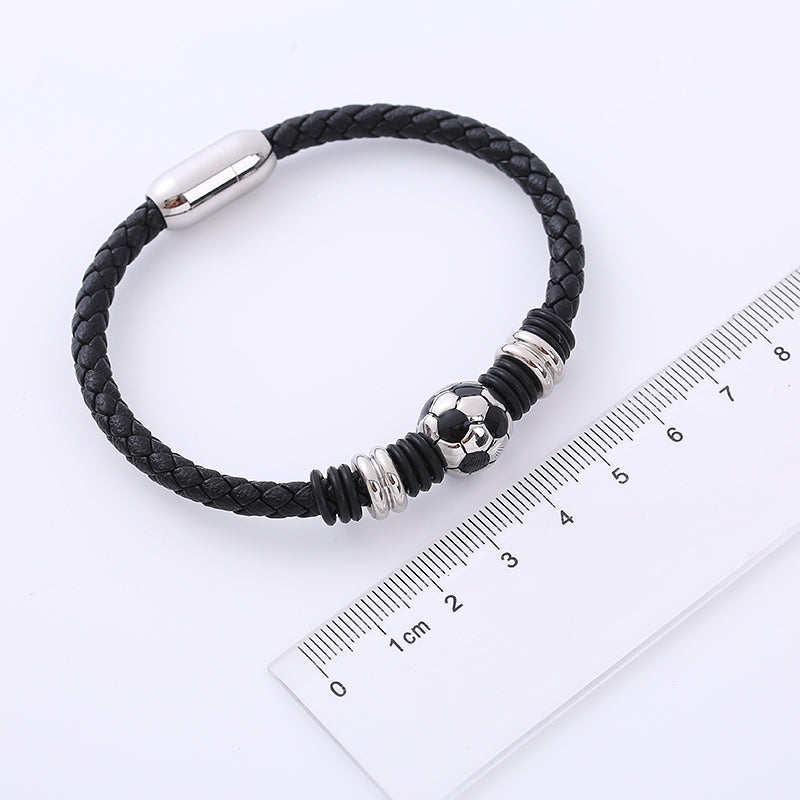 Casual Stainless Steel Football Sports Bracelet