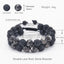 Geometric Natural Stone Lava Beaded Double Layer Bracelet for Men