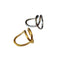 Minimalist Geometric 18k Gold Plated Titanium Steel Twist Rings