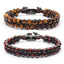 Handmade Natural Stone Double Layer Braided Bracelet - Tiger's Eye Beaded Design